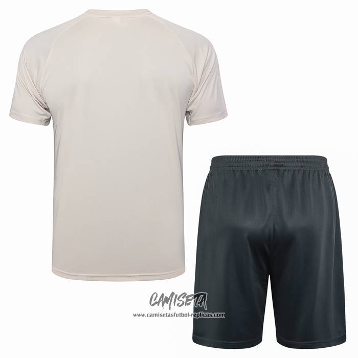 Chandal del Manchester City 2024-2025 Manga Corta Amarillo - Pantalon Corto